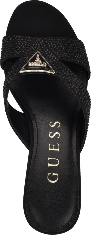 Guess Women's Lonaa Rhinestone Cork Platform Wedge Sandals - Image 8