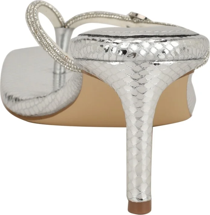 Guess Women's Mayan Rhinestone Thong Kitten Heel Sandals - Image 3