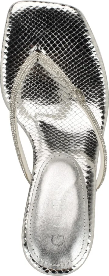 Guess Women's Mayan Rhinestone Thong Kitten Heel Sandals - Image 4