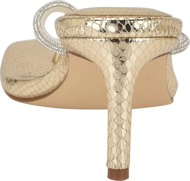 Guess Women's Mayan Rhinestone Thong Kitten Heel Sandals - Image 7
