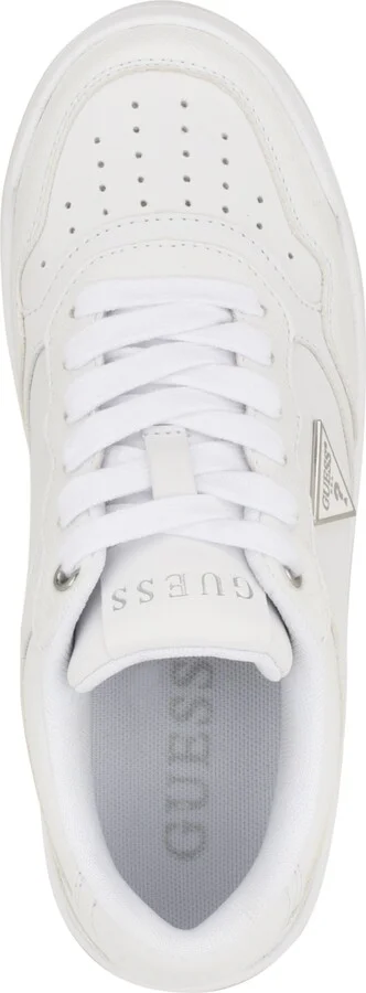 Guess Women's Miram Platform Lace-Up Court Sneakers - White/White - Image 4