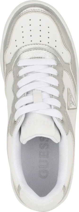 Guess Women's Miram Platform Lace-Up Court Sneakers - White/White - Image 9