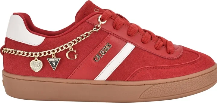 Guess Women's Naoko Charm Lace-Up Court Sneakers - Image 10