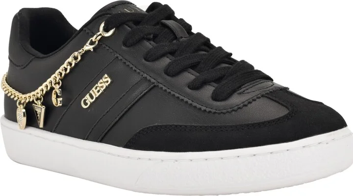 Guess Women's Naoko Charm Lace-Up Court Sneakers