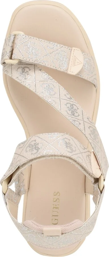 Guess Women's Ocilia Quattro Logo Sport Eva Wedge Strappy Sandals - Black, White Logo - Image 8