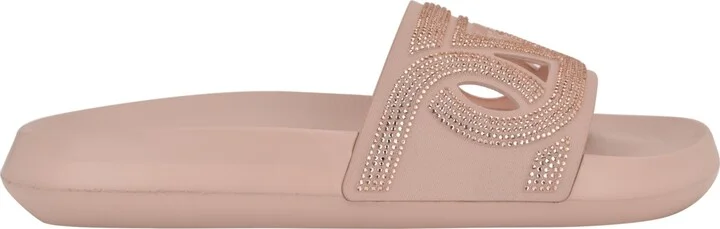 Guess Women's Payca Rhinestone Eva Pool Slide Sandals - Image 2