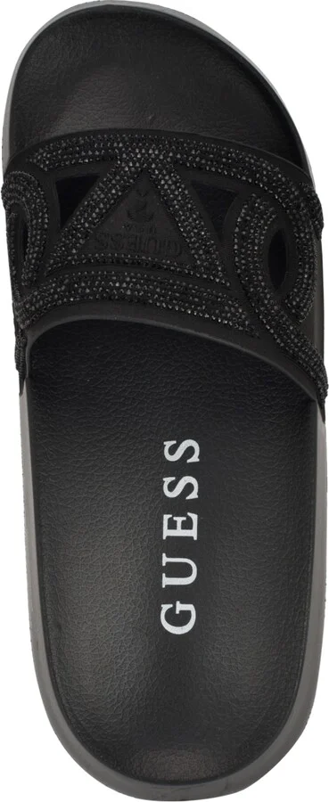 Guess Women's Payca Rhinestone Eva Pool Slide Sandals - Image 8