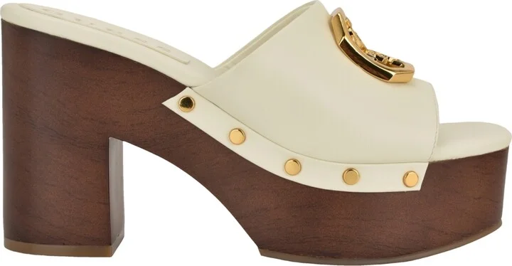 Guess Women's Qisha Quattro G Studded Block Heel Platform Sandals - Image 6