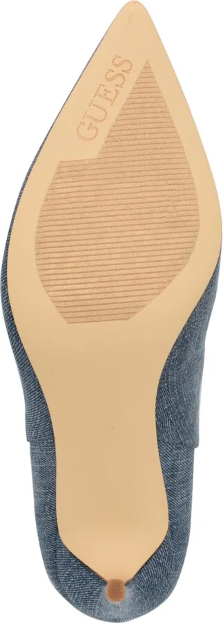 Guess Women's Rasima Denim Rhinestone Embellished High Heel Western Boots - Image 6