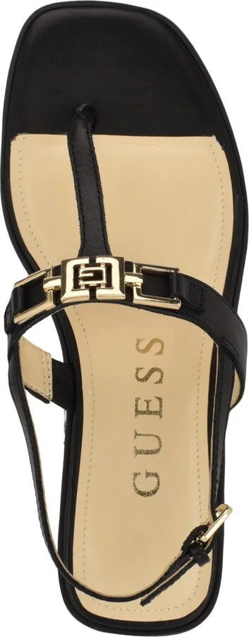 Guess Women's Reality G-Elite T-Strap Flat Sandals - Image 5