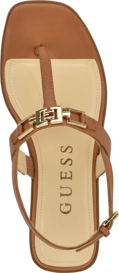 Guess Women's Reality G-Elite T-Strap Flat Sandals - Image 10