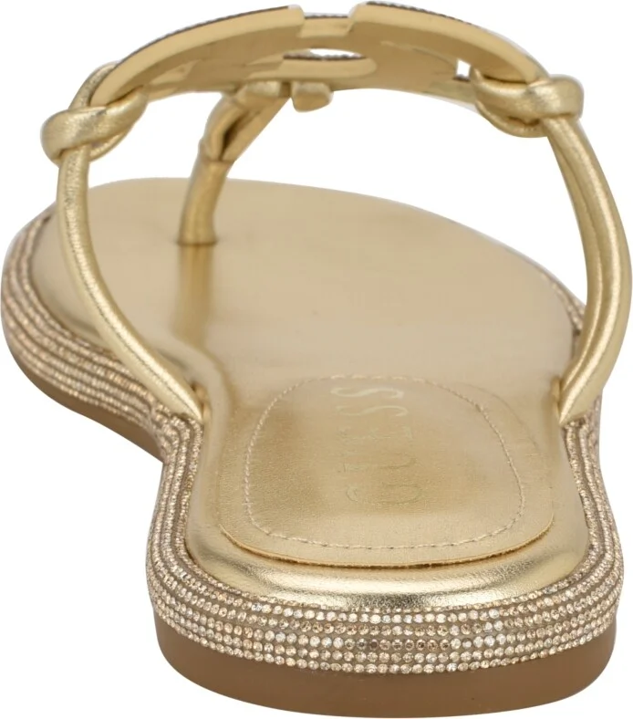Guess Women's Saima G Cutout Rhinestone Flat Sandals - Image 3