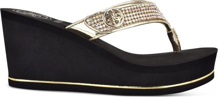 Guess Women's Sarraly Eva Logo Wedge Sandals - Image 2