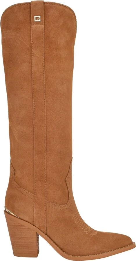 Guess Women's Sashan Knee-High Topstitched Western Boots - Image 2