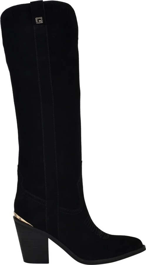 Guess Women's Sashan Knee-High Topstitched Western Boots - Image 6