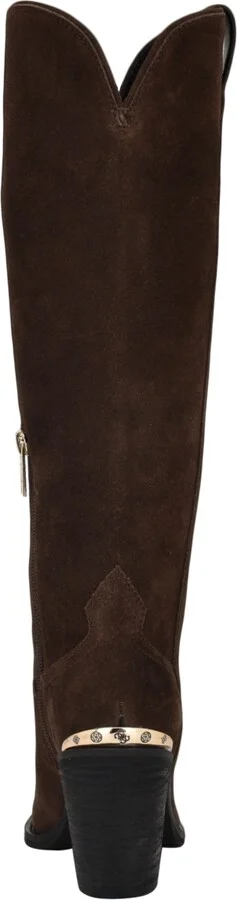 Guess Women's Sashan Knee-High Topstitched Western Boots - Image 11