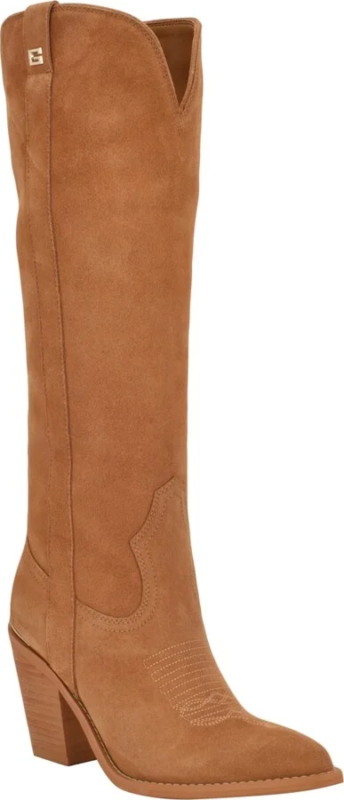 Guess Women's Sashan Knee-High Topstitched Western Boots