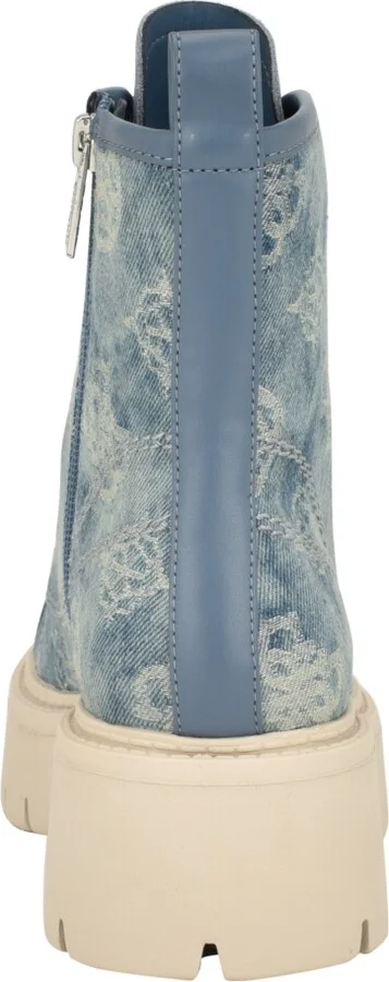 Guess Women's Shutter Lace-Up Logo Pattern Combat Boots - Image 7