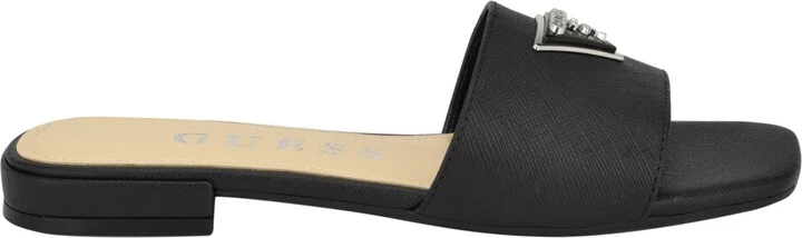 Guess Women's Tamsea One Band Square Toe Slide Flat Sandals - Image 2