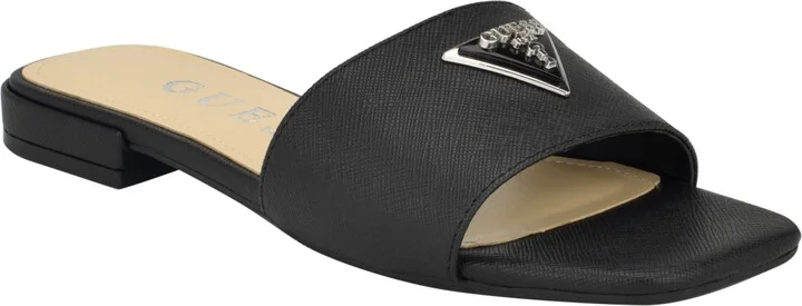 Guess Women's Tamsea One Band Square Toe Slide Flat Sandals