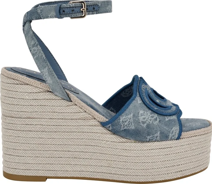 Guess Women's Tanveey Quattro G Cut-Out Platform Espadrille Wedge Sandals - Image 2