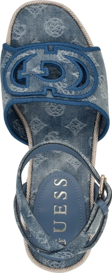 Guess Women's Tanveey Quattro G Cut-Out Platform Espadrille Wedge Sandals - Image 4