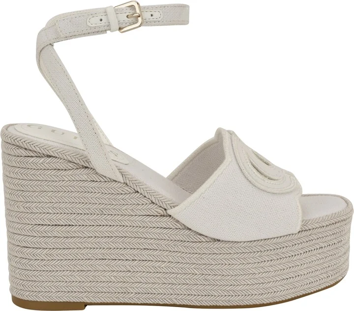 Guess Women's Tanveey Quattro G Cut-Out Platform Espadrille Wedge Sandals - Image 6