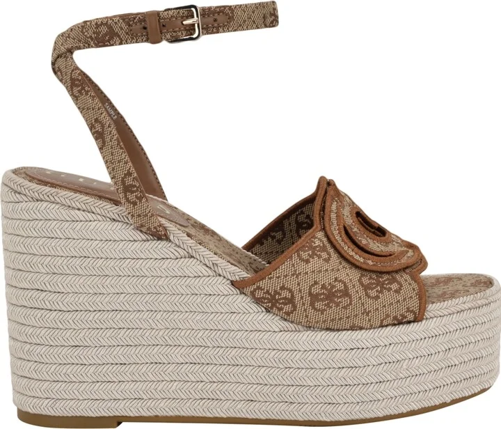 Guess Women's Tanveey Quattro G Cut-Out Platform Espadrille Wedge Sandals - Image 10