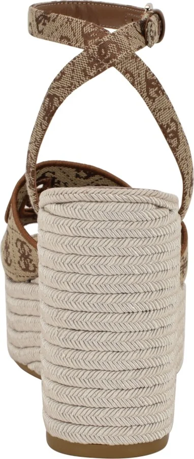 Guess Women's Tanveey Quattro G Cut-Out Platform Espadrille Wedge Sandals - Image 11