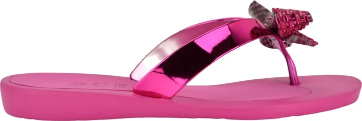 Guess Women's Tata Eva Sparkle Bow Flip Flop Sandals - Image 2
