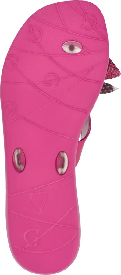 Guess Women's Tata Eva Sparkle Bow Flip Flop Sandals - Image 5