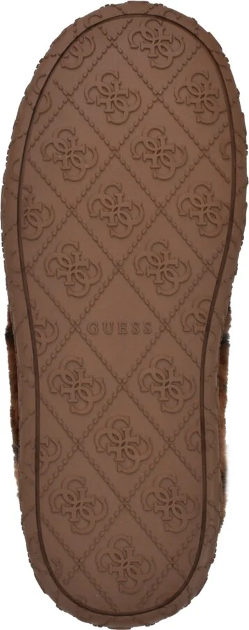 Guess Women's United Faux Fur Slip-On Short Booties - Medium Brown/Black Logo - Image 5