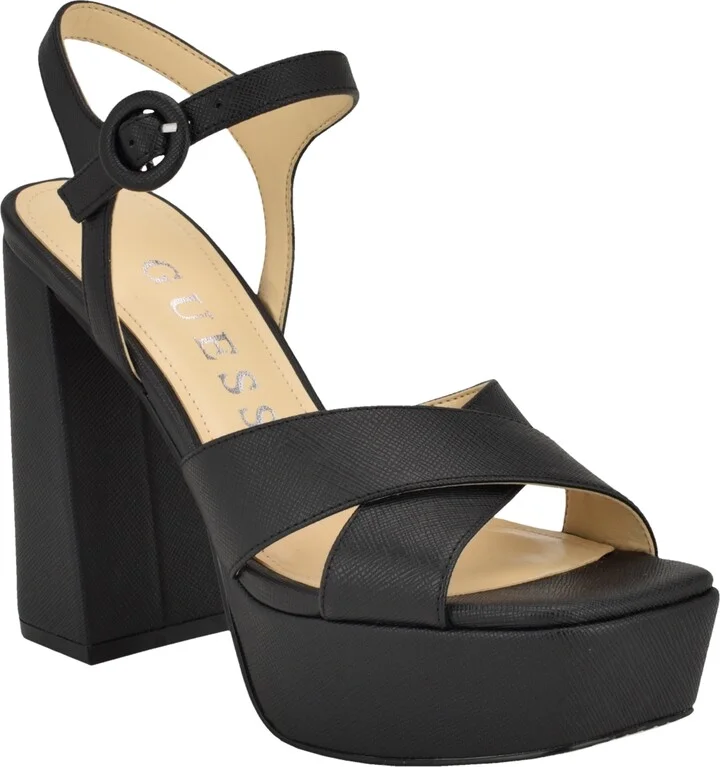 Guess Women's Vallenn Platform Block Heel Dress Sandals