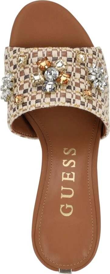 Guess Women's Weekful Embellished Mid Heel Sandals - Image 4