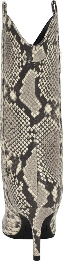 Guess Women's Wurlie Western Stiletto Heeled Slip-On Booties - Black/White Snake - Image 3