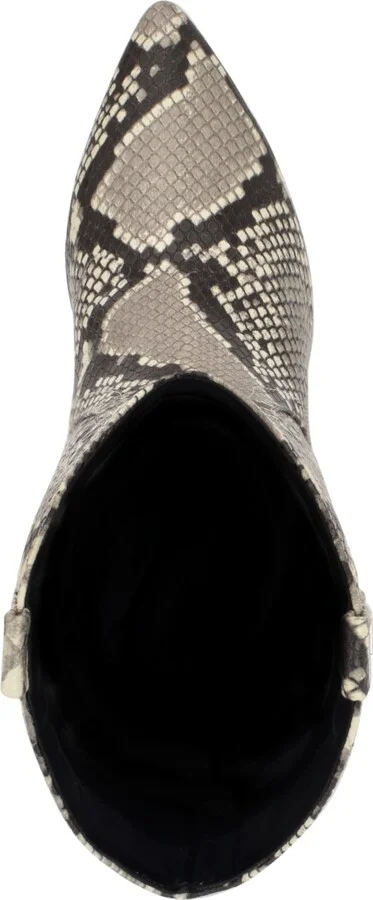 Guess Women's Wurlie Western Stiletto Heeled Slip-On Booties - Black/White Snake - Image 4