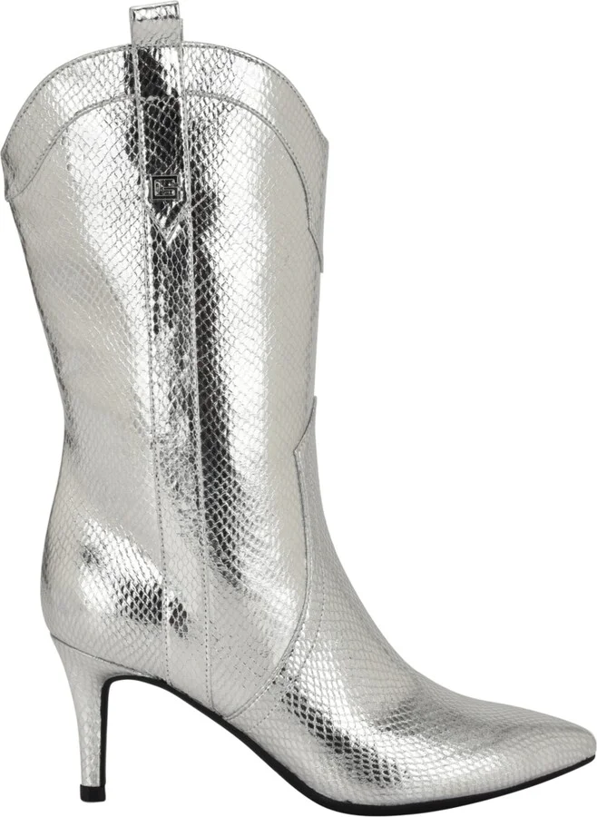 Guess Women's Wurlie Western Stiletto Heeled Slip-On Booties - Black/White Snake - Image 6