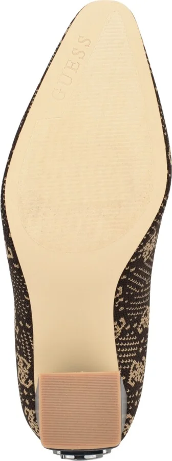 Guess Women's Yonel Block Heel Stretch Knit Logo Dress Booties - Image 5