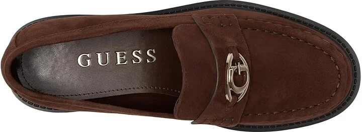 GUESS Yanika Women's Flat Shoes Brown Leather : 8.5 M, EVA - Image 2