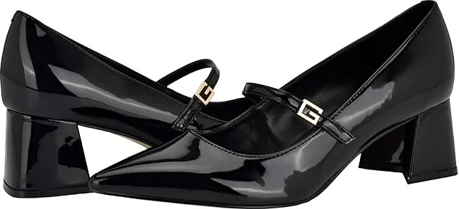 GUESS Zands High Women's Heels Black Patent : 7.5 M, Leather