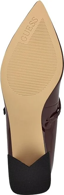 GUESS Zands High Women's Heels Dark Red Patent : 6.5 M, Leather - Image 3