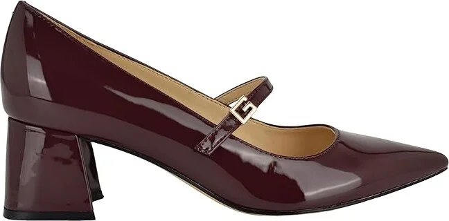 GUESS Zands High Women's Heels Dark Red Patent : 6.5 M, Leather - Image 6
