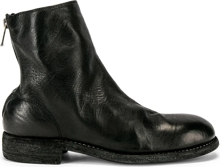 Guidi Back Zip Boot in Black