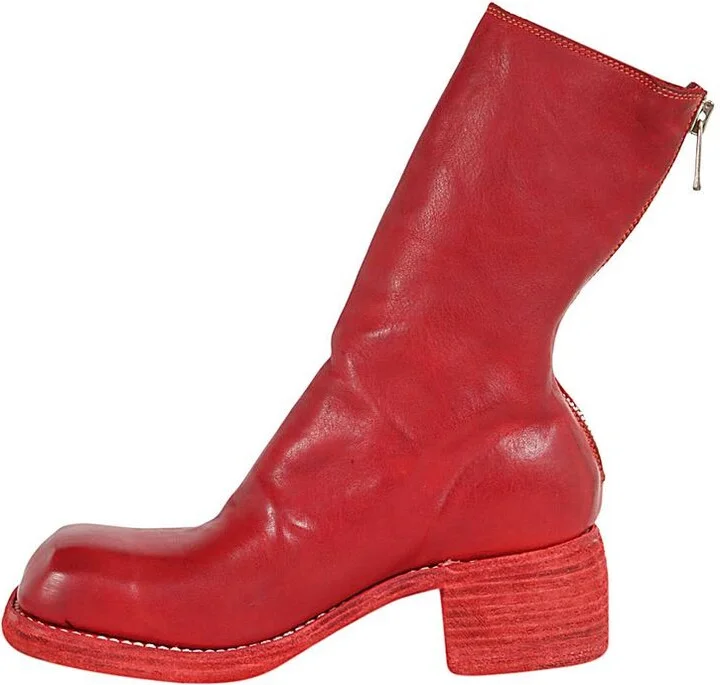 Guidi Back Zip Mid Boots Shoes - Image 2