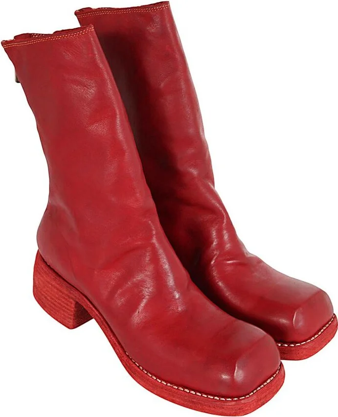 Guidi Back Zip Mid Boots Shoes - Image 3