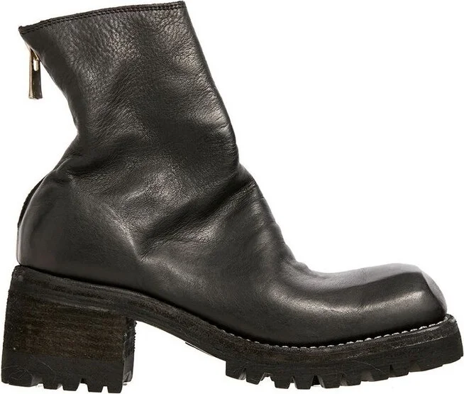 Guidi Back Zip Squared-Toe Boots