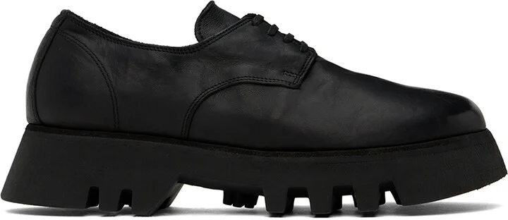 Guidi Black Zoomorphic Derbys