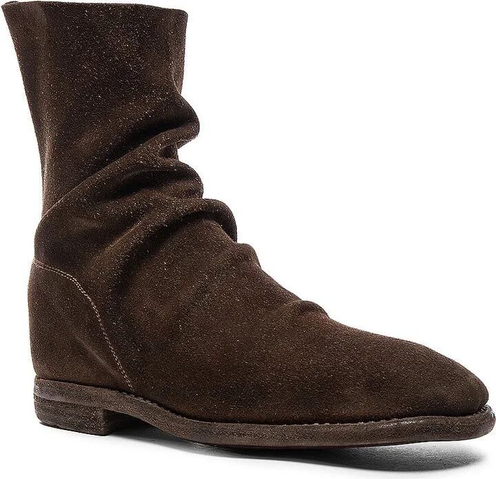 Guidi Calf Suede Boots in Brown - Image 2