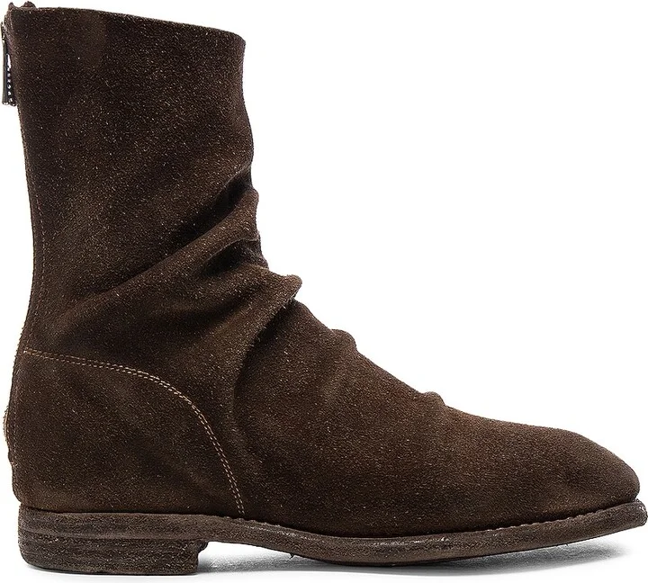 Guidi Calf Suede Boots in Brown
