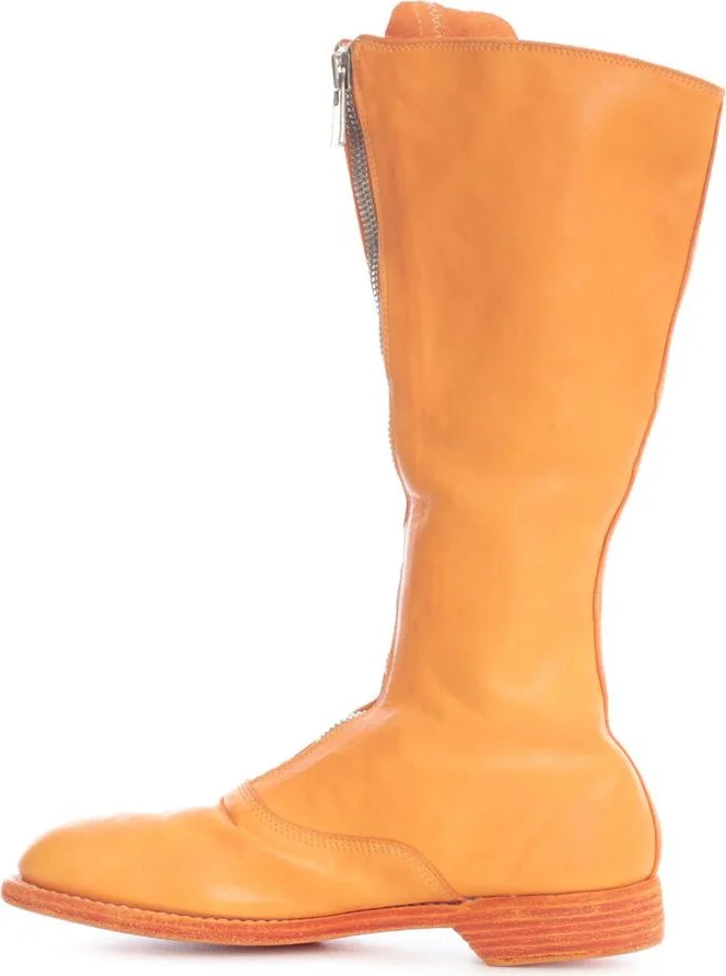 Guidi Front Zip Army Boots Sole Leather Shoes - Image 2